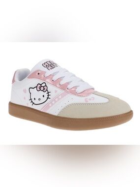 Hello Kitty White Pink and Brown Casual Sneakers NWT Size 11